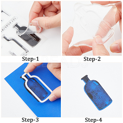 1Pc Clear Silicone Stamps DIY-CP0009-57-1