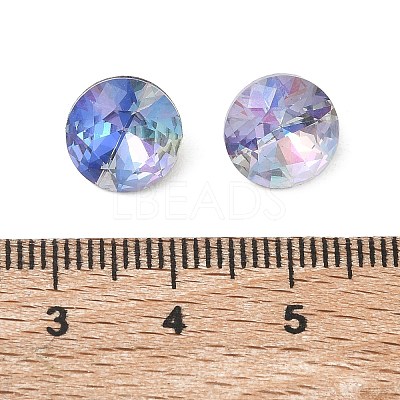Pointed Back & Back Plated K9 Glass Rhinestone Cabochons RGLA-J012-10mm-539LS-1