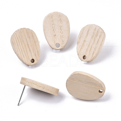 Cedarwood Stud Earring Findings MAK-N033-003-1