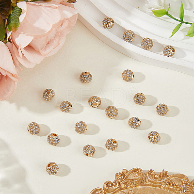 20Pcs Alloy Rhinestone Beads FIND-PA0001-21-1