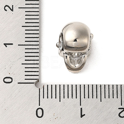 Brass Rhinestone European Beads KK-A203-03P-1