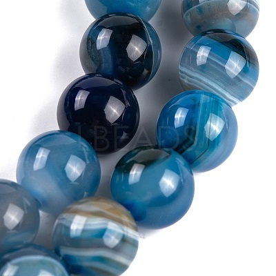 Natural Striped Agate/Banded Agate Beads X-AGAT-8D-8A-1