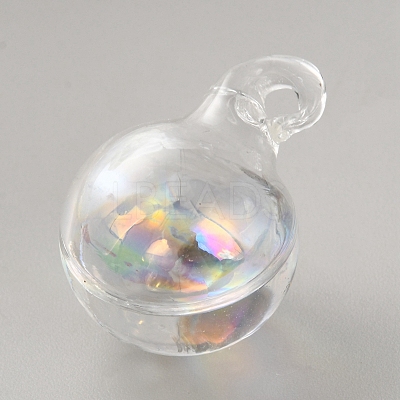 High Borosilicate Glass Bottle Pendants LS-GLAA-WH0010-02A-1