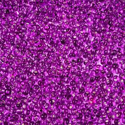 6/0 Baking Paint Transparent Fringe Glass Seed Beads X1-SEED-N006-06H-1