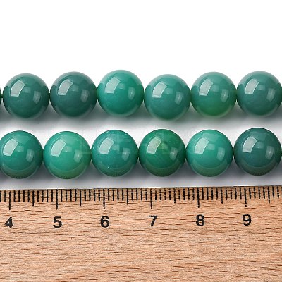 Natural Green Onyx Agate(Dyed & Heated) Beads Strands G-K393-A03-10mm-1