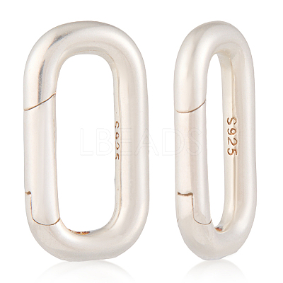 2Pcs 925 Sterling Silver Spring Gate Rings STER-CN0001-44-1