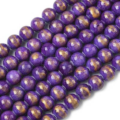 Natural Mashan Jade Beads Strands G-F670-A25-8mm-1
