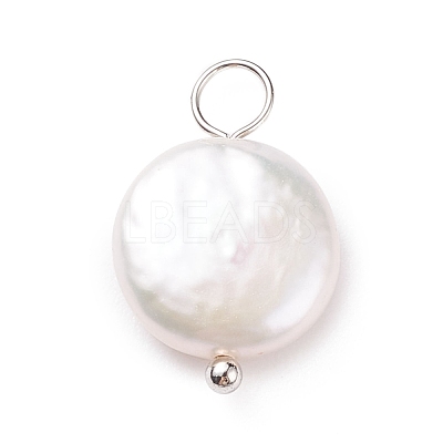 Natural Baroque Pearl Keshi Pearl Pendants PALLOY-JF01494-02-1