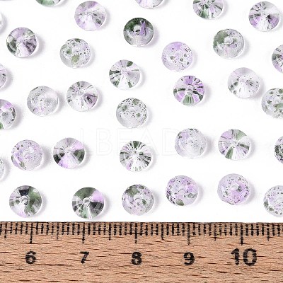 Baking Paint Transparent Glass Beads DGLA-T004-07B-1