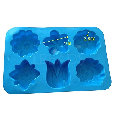 Flower DIY Silicone Soap Molds PW-WG44732-01-1