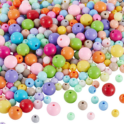 502Pcs 3 Styles Opaque Acrylic Beads OACR-TA0004-34-1