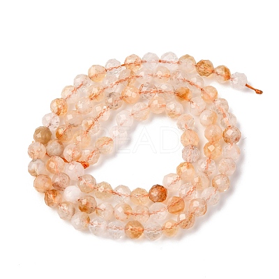 Natural Citrine(Heated) Beads Strands G-G155-B03-02-1
