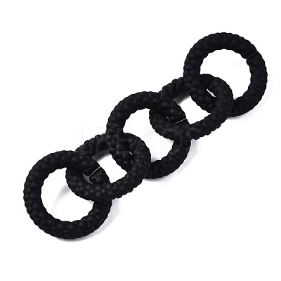 Spray Painted CCB Plastic Linking Rings CCB-Q091-010A-1
