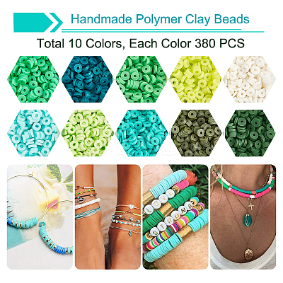 Handmade Polymer Clay Beads CLAY-FH0001-02A-02-1