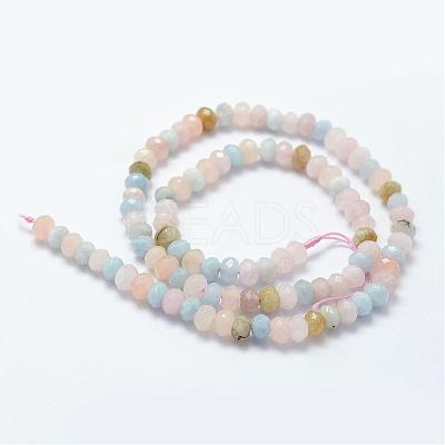 Natural Morganite Bead Strands G-G662-10-6mm-1