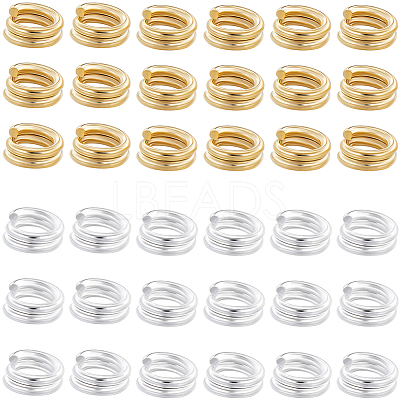 160Pcs 2 Colors Brass Split Rings KK-BBC0023-08B-1