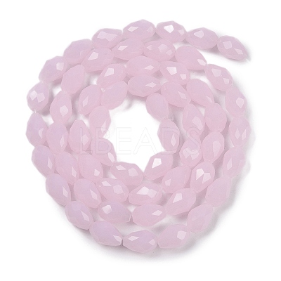 Electroplate Imitation Jade Glass Beads Strands EGLA-N013-J4mm-D01-1