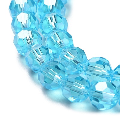 Electroplate Glass Bead Strands EGLA-R015-8mm-12-1