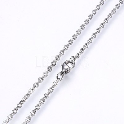 Non-Tarnish 304 Stainless Steel Cable Chains Necklaces NJEW-F226-04P-07-1