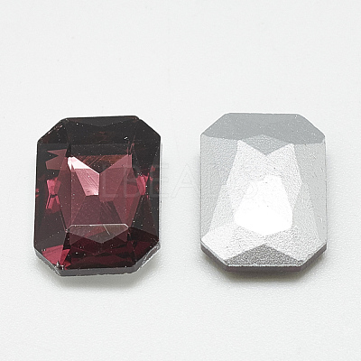 Pointed Back Glass Rhinestone Cabochons RGLA-T079-10x14mm-18-1