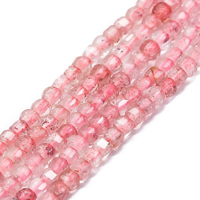 Natural Strawberry Quartz Beads Strands G-P457-B01-38-1