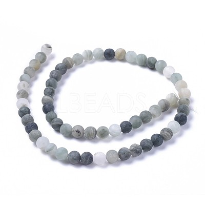 Natural Green Rutilated Quartz Beads Strands G-D809-17-8mm-1