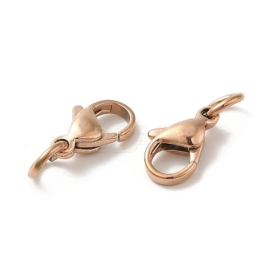 PVD Vacuum Plating 304 Stainless Steel Lobster Claw Clasps STAS-K155-D-11RG-1