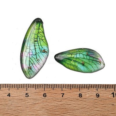 4Pcs Transparent Epoxy Resin Butterfly Wings Pendants X-RESI-C057-04D-1