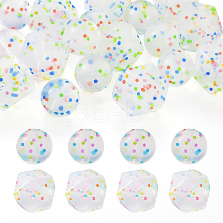 20Pcs 2 Styles Silicone Beads SIL-TA0001-23-1