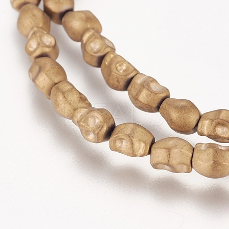 Electroplated Non-magnetic Synthetic Hematite Beads Strands G-K259-08I-1