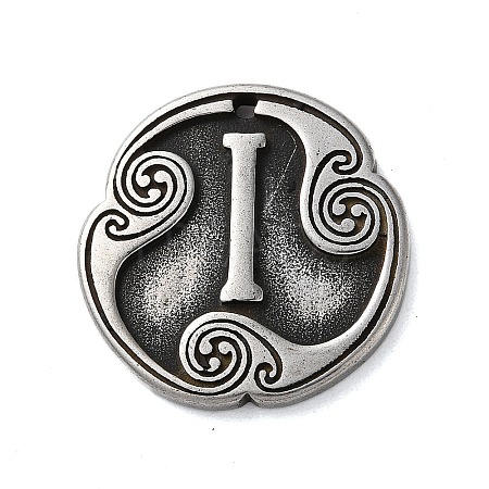 Rune Letters Alloy Pendants PALLOY-S193-01AS-11-1