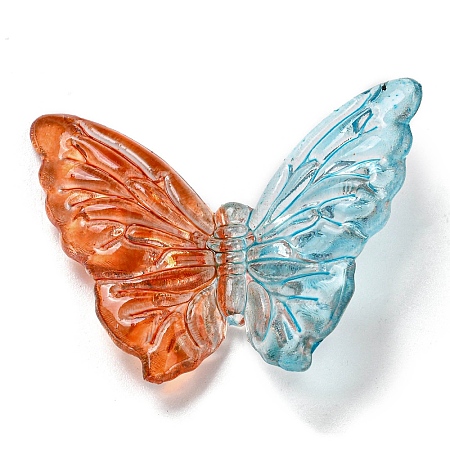 Two Tone Transparent Acrylic Beads OACR-E041-06A-1