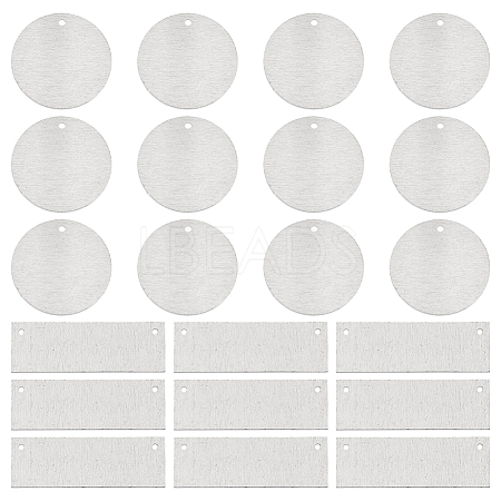 40Pcs 2 Styles Aluminum Pendants FIND-SC0010-22-1