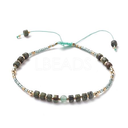Adjustable Nylon Thread Braided Bead Bracelets BJEW-JB05504-01-1