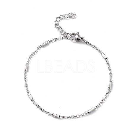 Non-Tarnish 304 Stainless Steel Satellite Chain Bracelets for Men Women STAS-B039-12P-1