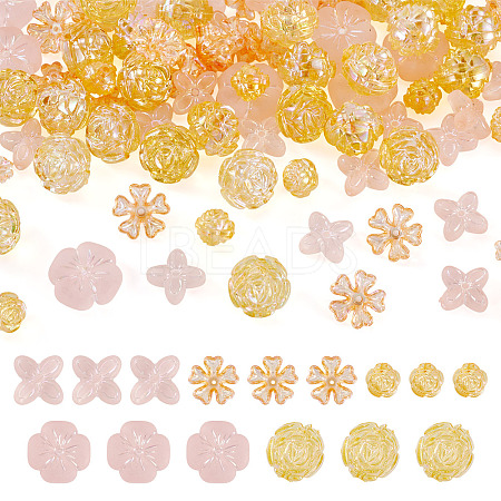 104Pcs 5 Styles Acrylic Beads OACR-TA0004-52-1