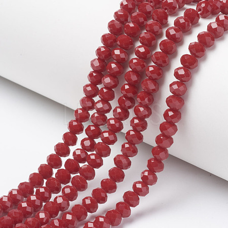 Opaque Solid Color Glass Beads Strands X-EGLA-A034-P2mm-D02-1