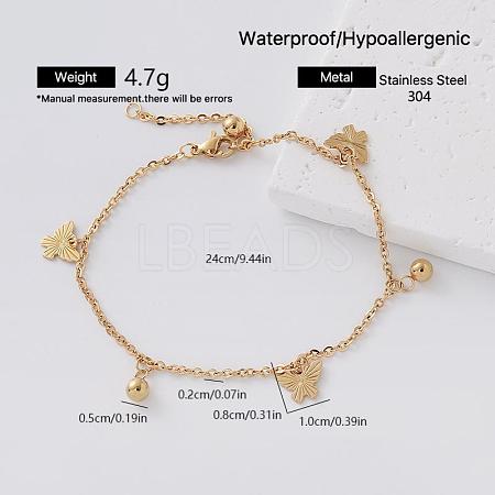 304 Stainless Steel Charm Anklets for Women RS4096-5-1