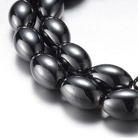 Magnetic Synthetic Hematite Bead Strands G-A164-12E-1