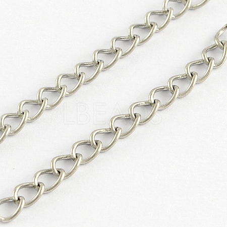 Non-Tarnish 304 Stainless Steel Curb Chains X-CHS-R005-100m-01-1