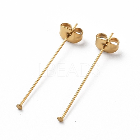Ion Plating(IP) 304 Stainless Steel Flat Head Pins with Ear Nuts STAS-L244-02B-G01-1