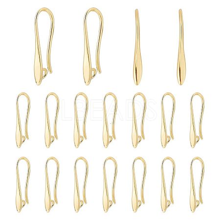 BENECREAT 10 Pair Brass Earring Hooks KK-BC0010-62-1