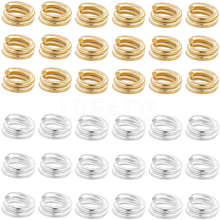160Pcs 2 Colors Brass Split Rings KK-BBC0023-08B-1
