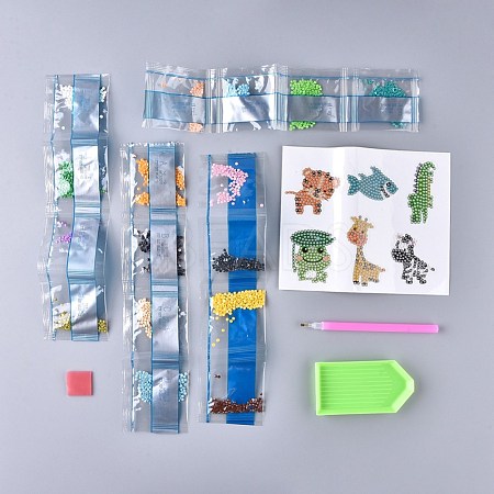 DIY Diamond Painting Stickers Kits For Kids DIY-F051-14-1