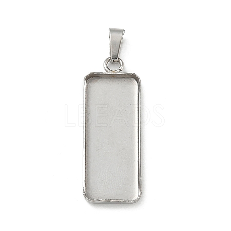 304 Stainless Steel Pendant Cabochon Settings STAS-Z118-02P-1