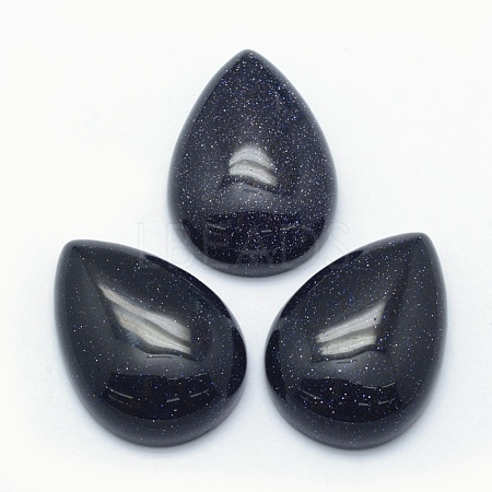 Synthetic Blue Goldstone Cabochons G-E491-B-01-1