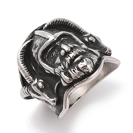 304 Stainless Steel Viking Warrior Ring for Men RJEW-U005-02AS-1