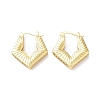 Rack Plating Brass Rhombus Hoop Earrings for Women EJEW-F306-05G-1