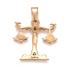 Ion Plating(IP) 304 Stainless Steel Pendants STAS-D165-14G-09-2