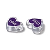Printed Transparent Acrylic Beads OACR-P017-B01-3